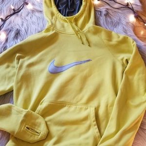 **Nike Yellow Therma-Fit Hoodie Size Small